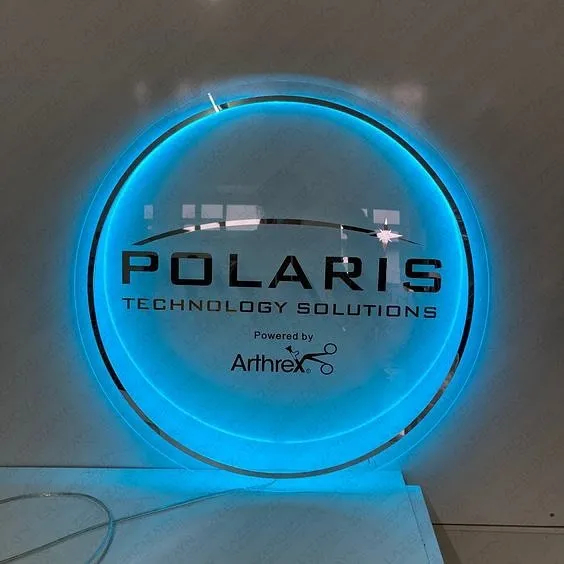 High top best quality customized branded custom office circle led acrylic backlit indoor signage design and printing in Lagos, Abuja, Nigeria, Africa.