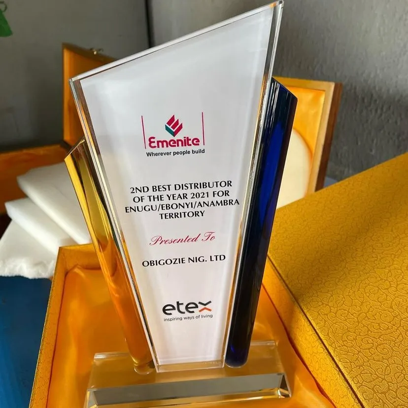 Customized high best quality top branded custom acknowledgement crystal award plaque design and printing in Lagos, Abuja, Nigeria, Africa.