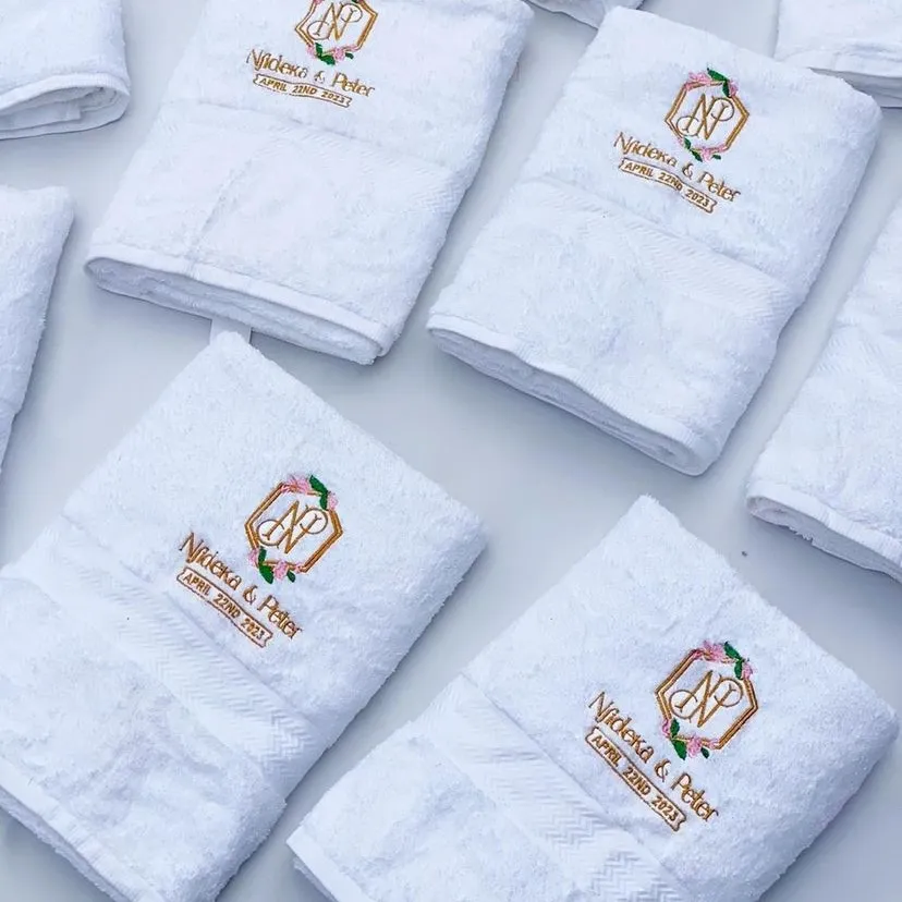 high quality wedding souvenir branded Embroidered full body bath towel printing in lagos nigeria high quality wedding souvenir branded Embroidered full body bathroom towel printing in lagos nigeria
