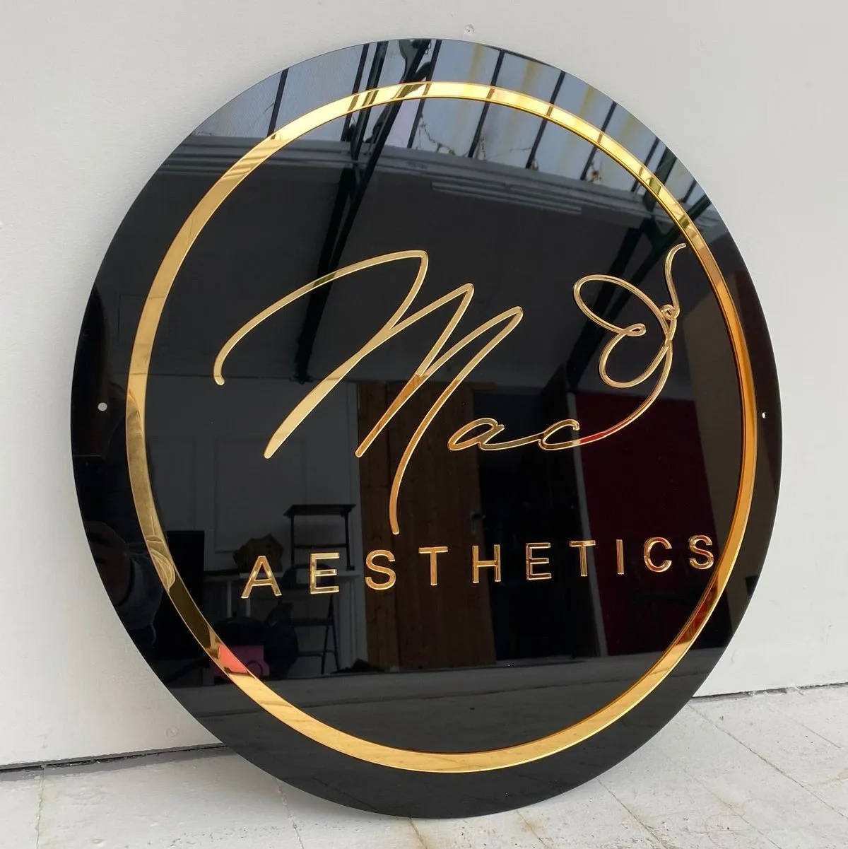Customized branded best high top quality custom promotional retractable fashionable circle indoor backlit signage design and printing in Lagos, Abuja, Nigeria, Africa.