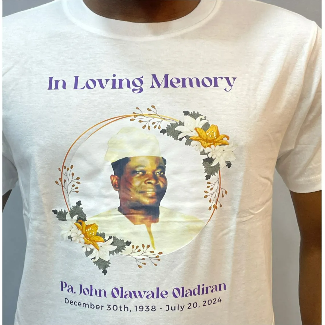 Best high top quality customized branded custom funeral/burial t-shirt design and printing in Lagos,
                                                            Abuja, Nigeria, Africa.