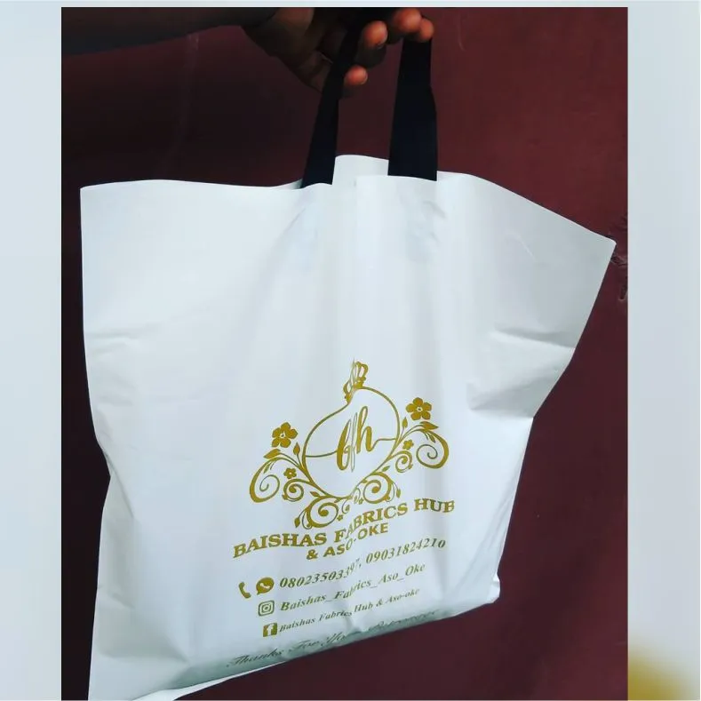 Customized branded best high top quality custom standard premium luxury fancy loop handle nylon bag design and printing in Lagos, Abuja, Nigeria, Africa.