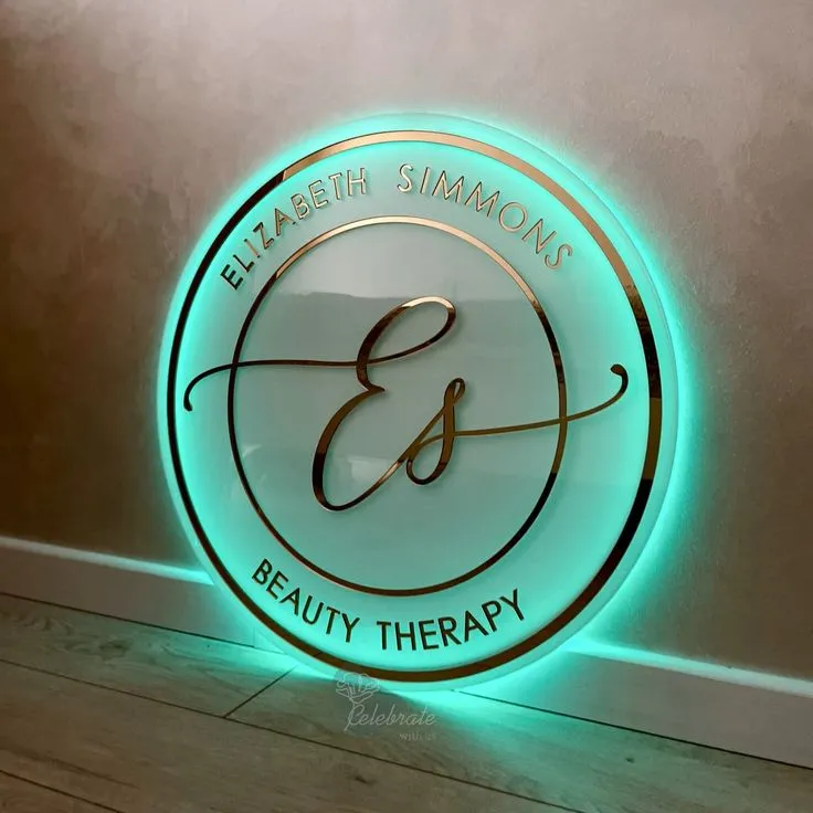 Customized high best quality top branded custom company office indoor acrylic circle led signage design and printing in Lagos, Abuja, Nigeria, Africa.