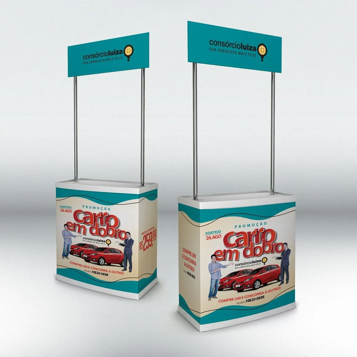 Best high top quality customized branded retractable fashionable promotional counter table design and printing in Lagos, Abuja, Nigeria, Africa.