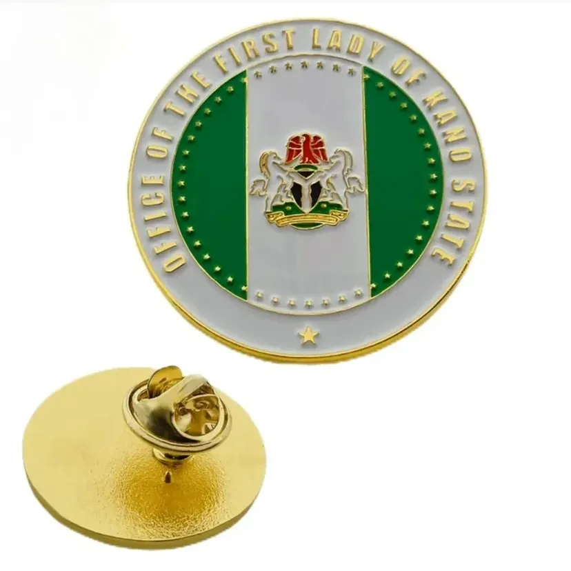best high top quality custom branded customized metal casting lapel pin badge design and printing in Lagos, Abuja, Nigeria, Africa.