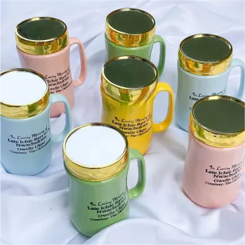 High best top quality customized branded custom premium retractable corporate ceramic coffee mirror lid mug souvenir gift item design and printing
                                                        in Lagos, Abuja, Nigeria, Africa.