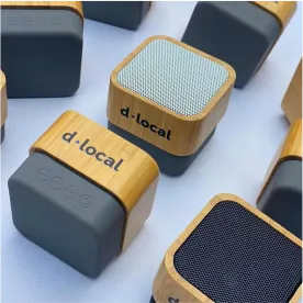 Customized high top quality custom branded promotional retractable fashionable luxury premium corporate bamboo bluetooth speaker design and printing in Lagos, Abuja, Nigeria, Africa