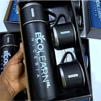 best high top quality custom branded customized retractable fashionable luxury premium corporate vacuum flask set design and printing in Lagos, Abuja, Nigeria, Africa.