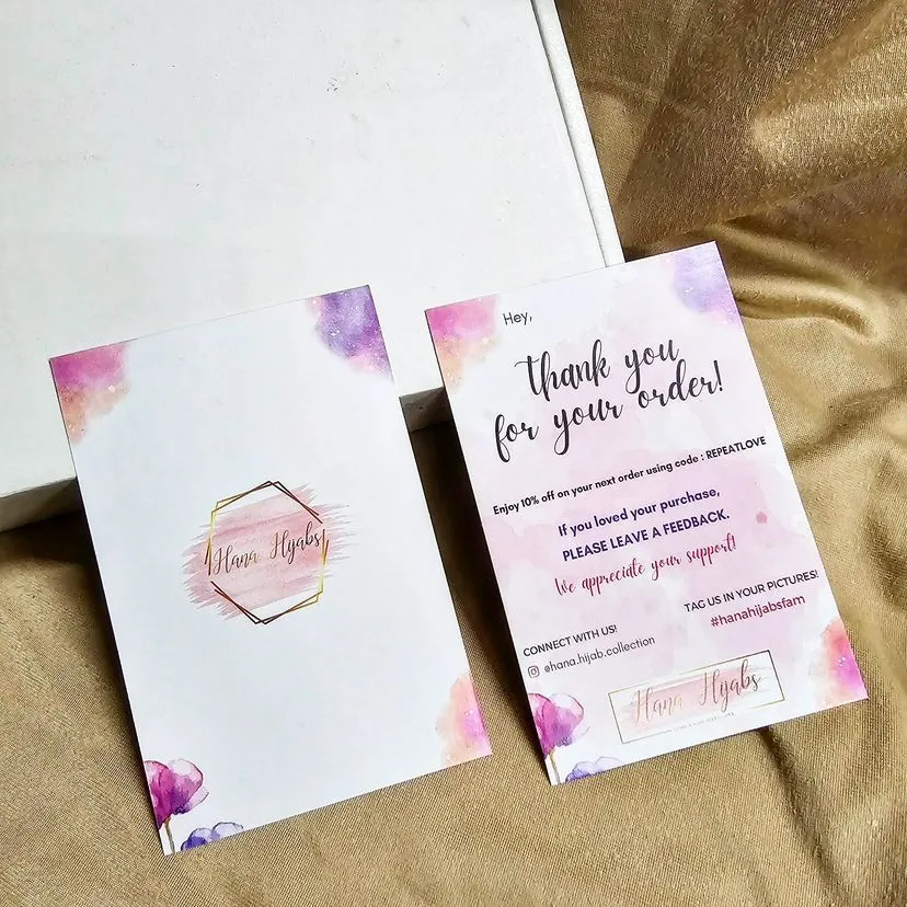 Customized branded best high top quality custom promotional business thank you card design and printing in Lagos, Abuja, Nigeria, Africa.