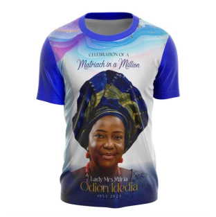 best high top quality custom branded customized retractable fashionable luxury premium corporate burial/funeral round neck t-shirt design and printing in Lagos, Abuja, Nigeria, Africa.