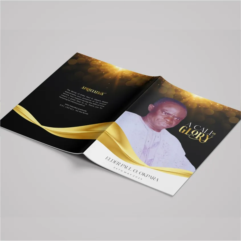 Custom funeral brochure burial program pamphlet design and printing in lagos nigeria
