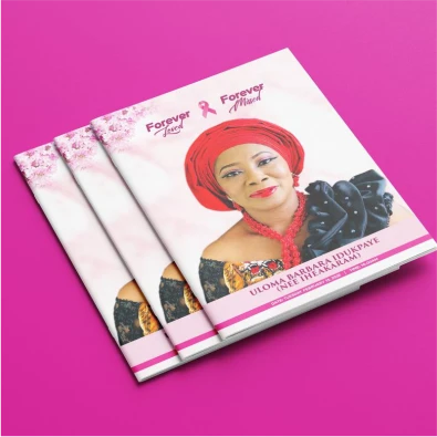 best high top quality custom branded customized retractable fashionable luxury premium corporate square burial/funeral brochure souvenir gift item design and printing in Lagos, Abuja, Nigeria, Africa.