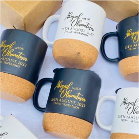 best high top quality custom branded customized office promotional retractable corporate coffee cork bottom wedding souvenir gift item design and printing in Lagos, Abuja, Nigeria, Africa.