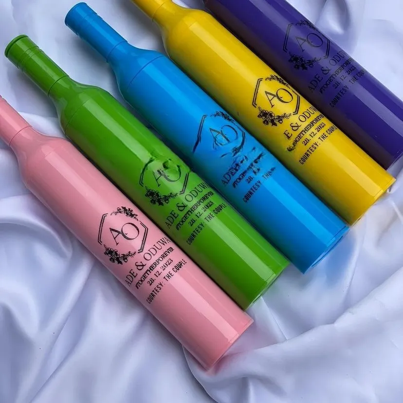 customized bottle shaped umbrella for wedding souvenirs gift items printing Best quality customized wedding souvenir gift items bottle shaped umbrella printing in lagos nigeria