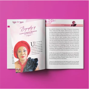 High top best quality customized branded custom retractable luxury premium promotional inner page funeral brochure program of event design and printing in Lagos, Abuja, Nigeria, Africa.