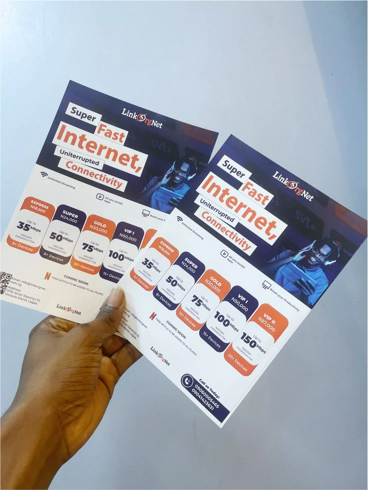 customized business flyer handbill print in lagos nigeria