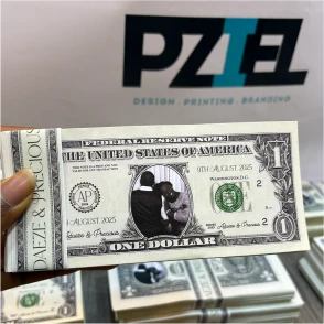 Customized high best quality top branded custom retractable promotional luxury corporate dummy currency notes money props design and printing in Lagos, Abuja, Nigeria, Africa.