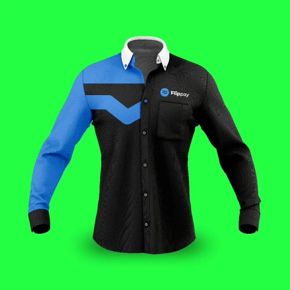 Top high best quality customized branded standard promotional company retractable button down t-shirt design and printing in Lagos, Abuja, Nigeria Africa.