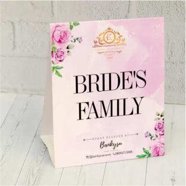 best high top quality custom branded customized retractable fashionable luxury premium event table tag card tent design and printing in Lagos, Abuja, Nigeria, Africa.