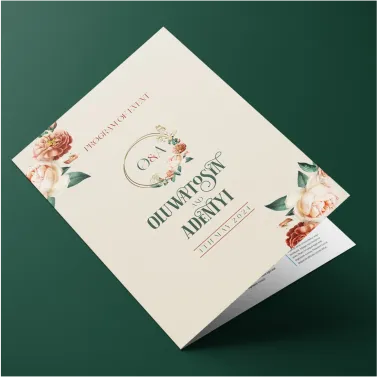High best top quality customized branded custom premium retractable corporate wedding program of event brochure pamphlet design and printing
                                                        in Lagos, Abuja, Nigeria, Africa.